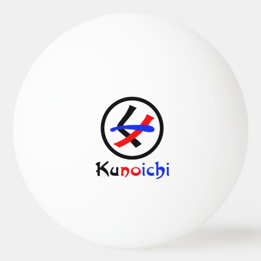 Vrouw Ninja Kunoichi くノ一 Pingpongbal (Achterkant)
