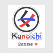 Vrouw Ninja Kunoichi くノ一 Sticker (Vel)