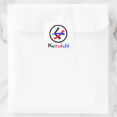 Vrouw Ninja Kunoichi くノ一 Vierkante Sticker (Tas)