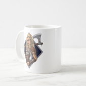 Vrouw Norse Viking Warrior Koffiemok (Voorkant links)