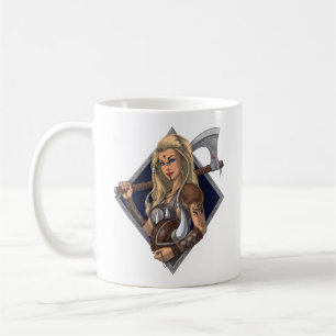 Vrouw Norse Viking Warrior Koffiemok