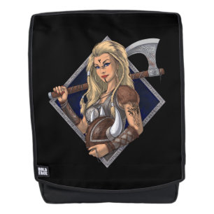 Vrouw Norse Viking Warrior Rugtassen