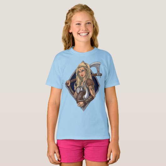 Vrouw Norse Viking Warrior T-shirt (Voorkant volledig)