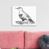Vrouw Northern Flicker Canvas Afdruk (Insitu (Woonkamer))