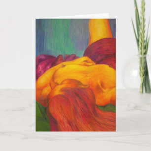 Vrouw Notecard Kaart
