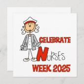 Vrouw Nurse Celebrate Nurses Week 2025 Kaart (Voorkant / Achterkant)