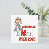 Vrouw Nurse Celebrate Nurses Week 2025 Kaart (Staand voorkant)