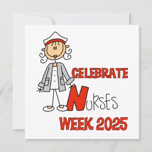 Vrouw Nurse Celebrate Nurses Week 2025 Kaart (Voorkant)