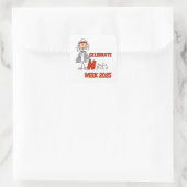Vrouw Nurse Celebrate Nurses Week 2025 Vierkante Sticker (Tas)