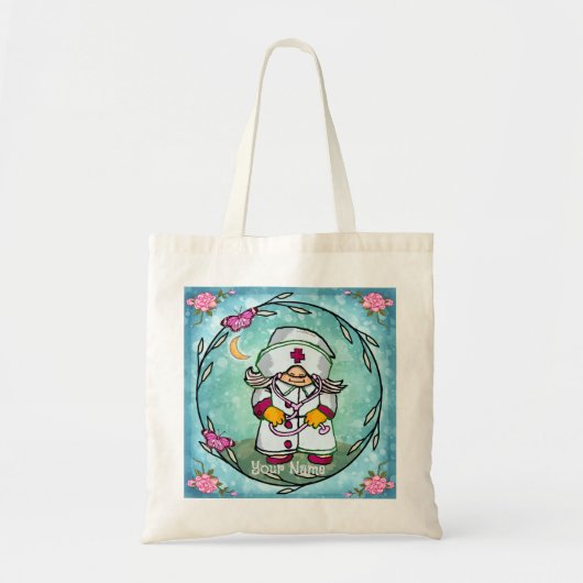 Vrouw Nurse Gnome Tote Bag (Voorkant)