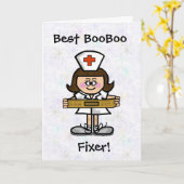 Vrouw Nurse Wenskaart - Pas het aan! Kaart (Gele Bloem)