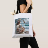 Vrouw Ocean Snow Leopard Tote Bag (Dichtbij)