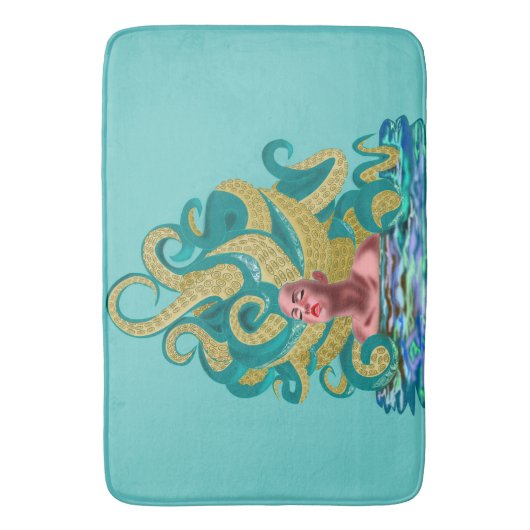 Vrouw Octopus Badmat (Voorkant Verticaal)