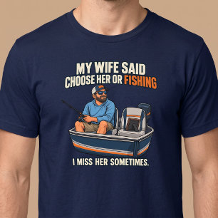 Vrouw of Vissen Grappig T-shirt