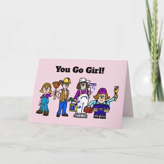 Vrouw- of vrouwenwerkdagkaart kaart (Voorkant)