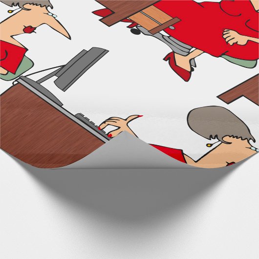 Vrouw Office Worker Cadeaupapier