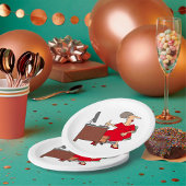 Vrouw Office Worker Papieren Bordje