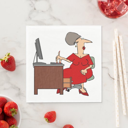 Vrouw Office Worker Servet (Insitu)