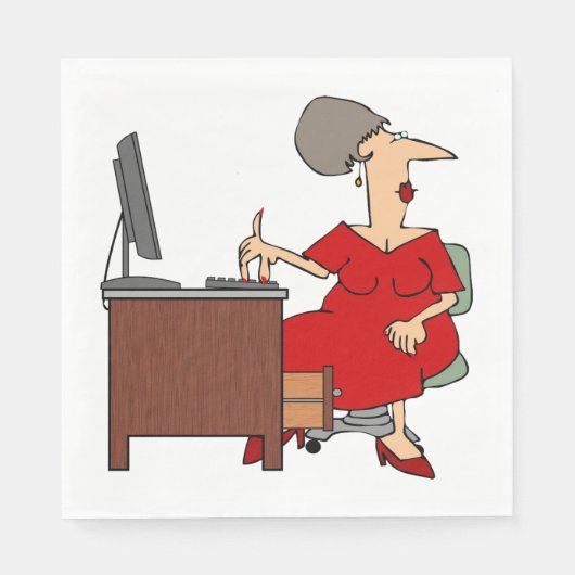 Vrouw Office Worker Servet (Voorkant)