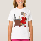 Vrouw Office Worker T-shirt (Voorkant)
