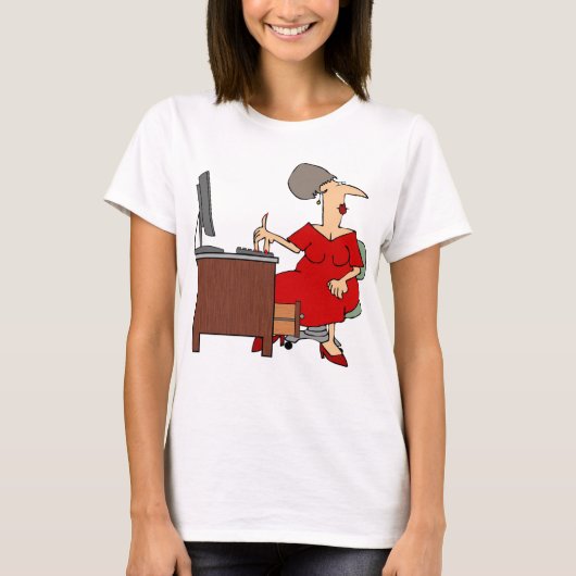 Vrouw Office Worker T-shirt (Voorkant)