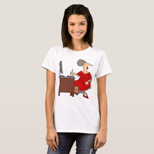 Vrouw Office Worker T-shirt (Voorkant volledig)