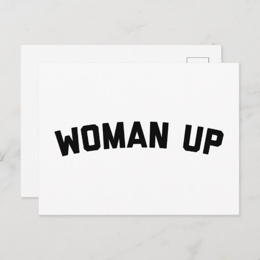 Vrouw omhoog Funny Quote Briefkaart (Voorkant / Achterkant)