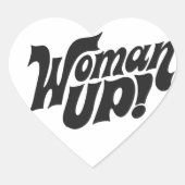 Vrouw omhoog! hart sticker (Voorkant)