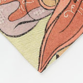 Vrouw onder Cherry Blossom Fleece Deken (Hoek)