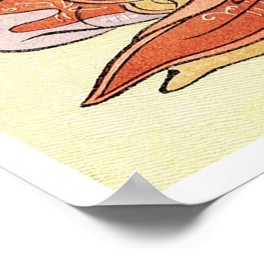 Vrouw onder Cherry Blossom Poster (Hoek)