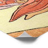 Vrouw onder Cherry Blossom Poster (Hoek)