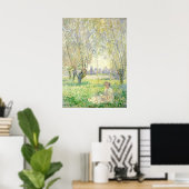 Vrouw onder de vlag van Willows - Claude Monet Fin Poster (Thuiskantoor)
