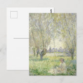 Vrouw onder de wilgen, Monet 1880 Briefkaart (Voorkant / Achterkant)