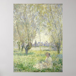 Vrouw onder de wilgen, Monet 1880 Poster