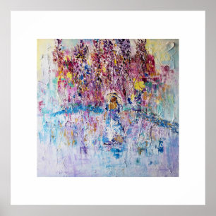 Vrouw onder de Wisteria Poster