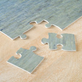 Vrouw onder een palmboom in de Stille Oceaan Legpuzzel (Zijkant)