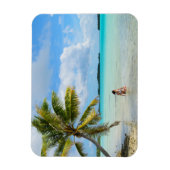 Vrouw onder een palmboom rechthoek magneet (Verticaal)