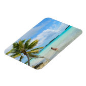 Vrouw onder een palmboom rechthoek magneet (Linkerzijde)