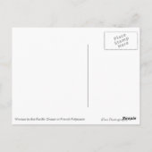 Vrouw onder een palmboom, wit Bora Bora briefkaart (Achterkant)