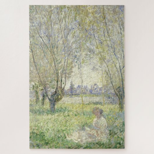 Vrouw onder Wilgen, Monet 1880 Legpuzzel (Verticaal)