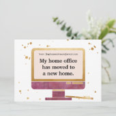 Vrouw Ondernemer Boss Lady Home Kantoor Moving Aankondiging (Staand voorkant)