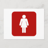 Vrouw ondertekenen briefkaart (Voorkant)