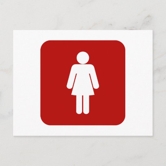 Vrouw ondertekenen briefkaart (Voorkant)