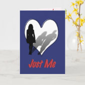 Vrouw Ontbrekend Man Silhouette Kaart (Gele Bloem)