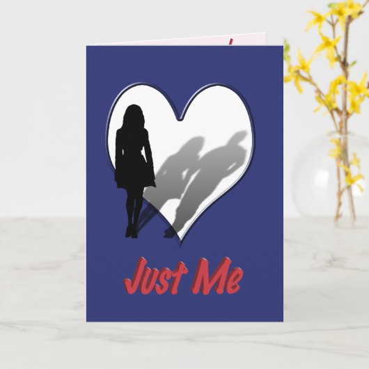 Vrouw Ontbrekend Man Silhouette Kaart (Gele Bloem)