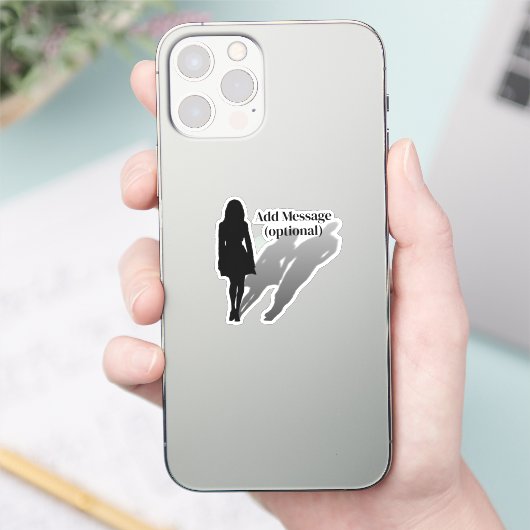 Vrouw Ontbrekend Man Silhouette Sticker (Telefoon)