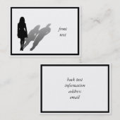 Vrouw Ontbrekend Man Silhouette Visitekaartje (Voorkant / Achterkant)