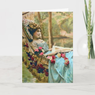 Vrouw Ontspannen  Foto Kaart