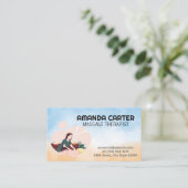 Vrouw Ontspannen In Massage Sessie Visitekaartje (Staand voorkant)