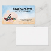 Vrouw Ontspannen In Massage Sessie Visitekaartje (Voorkant / Achterkant)